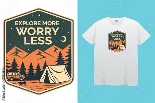 fishing illustration holiday graphic lake design mountains badge outdoor vintage adventure