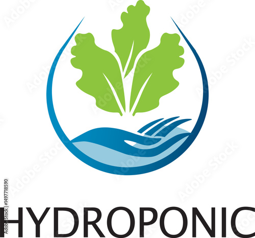 Hydroponic Vegetable Logo Design Vector