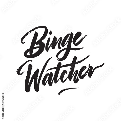 Stylish calligraphy text logo Binge Watcher