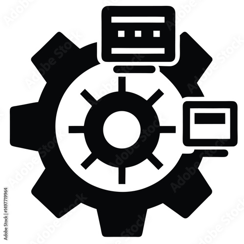 Software Developer element isolated software development lifecycle on white background