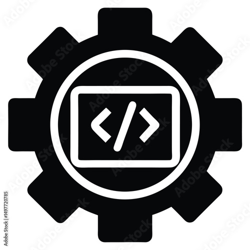 Software Developer element isolated software refactor icon on white background