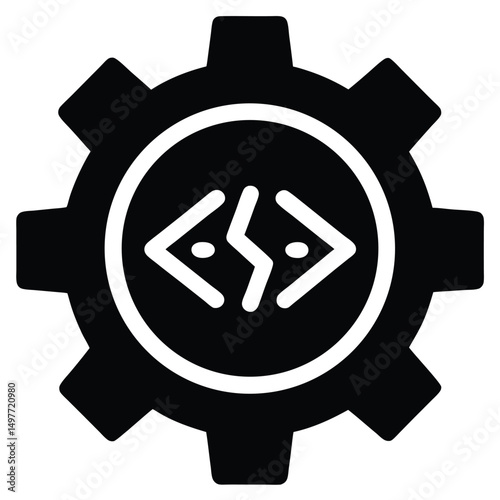 Software Developer element isolated software refactor icon on white background
