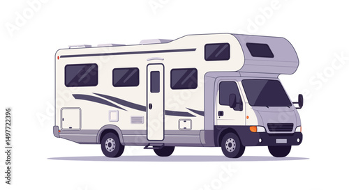 Modern Recreational Vehicle (RV) Illustration