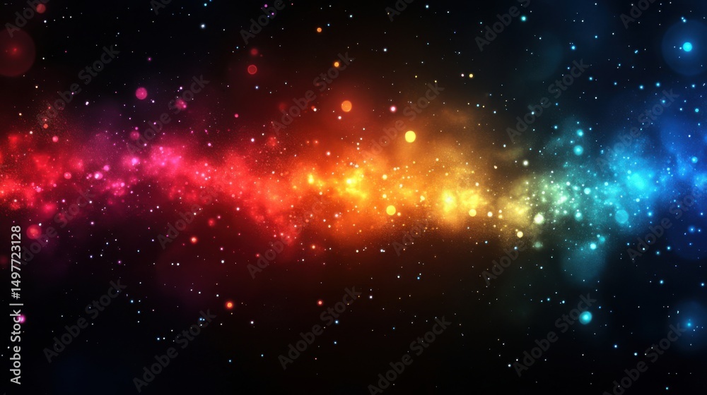 Fototapeta premium A cosmic nebula vibrant with color.