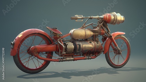 44. Retro rocket bike leaving a timeline rift