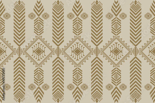 Ethnic Figure aztec embroidery style.Geometric ikat oriental traditional art pattern.Design for ethnic background,wallpaper,fashion,clothing,wrapping,fabric,element,sarong,graphic,vector illustration.