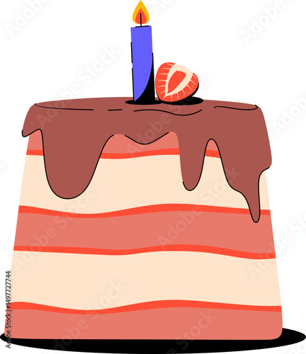 Brithday Cake Illustration