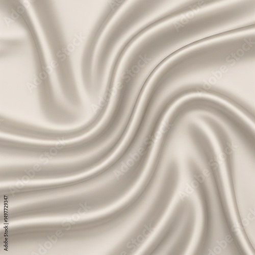 Abstract Beige Silk Waves Minimalist Soft Flowing Texture Background