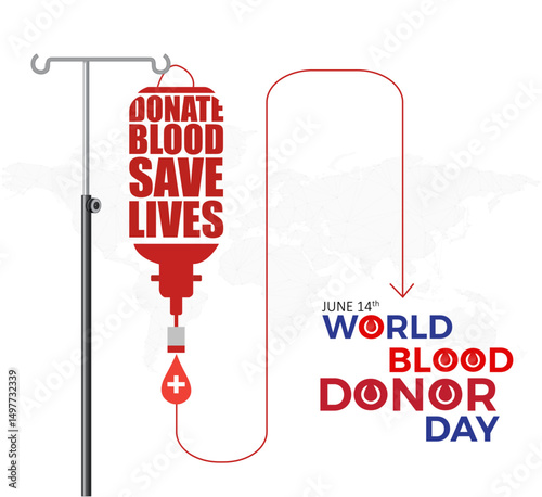 world Blood donor day. abstract vector illustration design