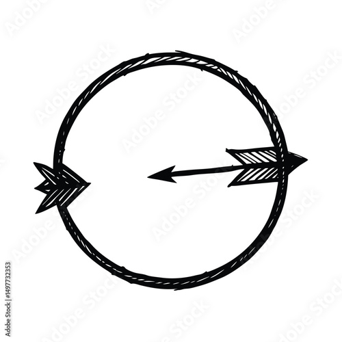 hand drawn vector illustration of a brush