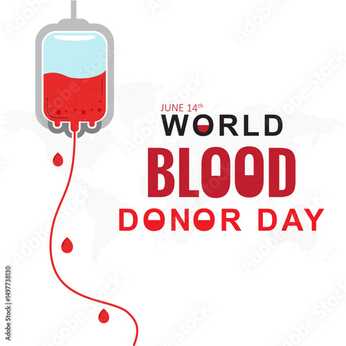 world Blood donor day. abstract vector illustration design