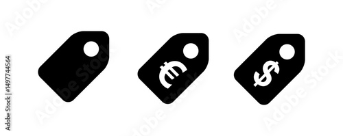Shopping tags line icon. Special offer sign. Discount coupons symbol. Vector.