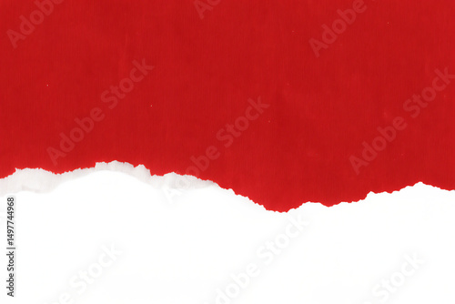 Wallpaper Mural Torn Red Paper Texture with Irregular Edge and White Background Torontodigital.ca
