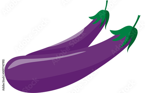 eggplant isolated on white
