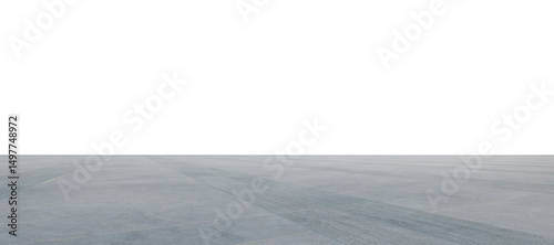 3d rendering empty concrete floor on white background creating minimalist space
