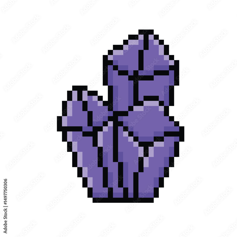 pixel crystal icon vector pixel art quartz for 8 bit game pixel crystal icon vector pixel art quartz for 8 bit game