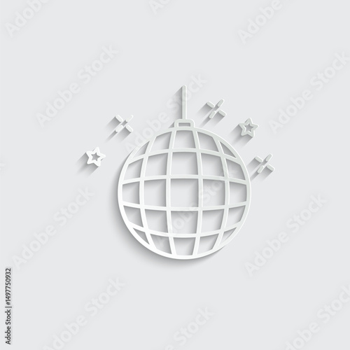 mirror disco ball icon vector. party symbol illustration logo