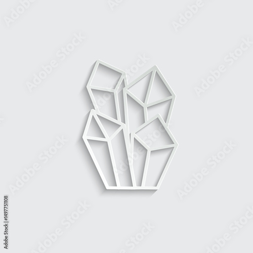 crystal icon vector game Symbol illustration logo