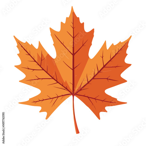Flat Autumn Leaf
