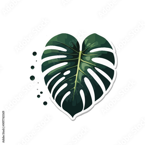 Monstera Leaf Vector
