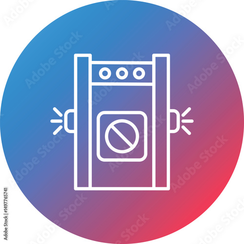 Detector Line Gradient Circle Background Icon