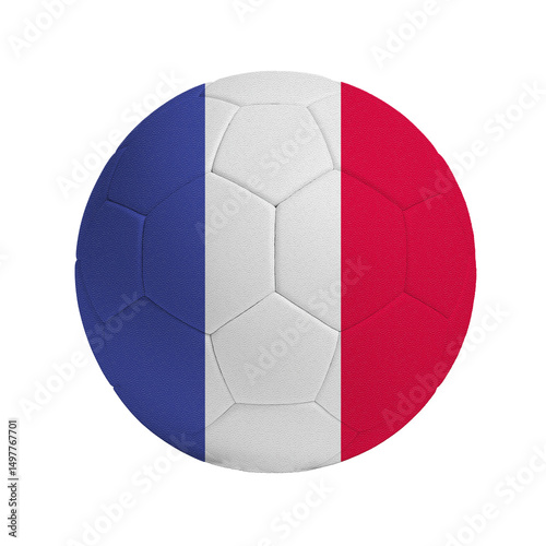 Soccer ball with flag of France