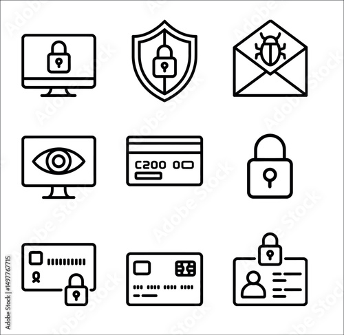 security icons set.