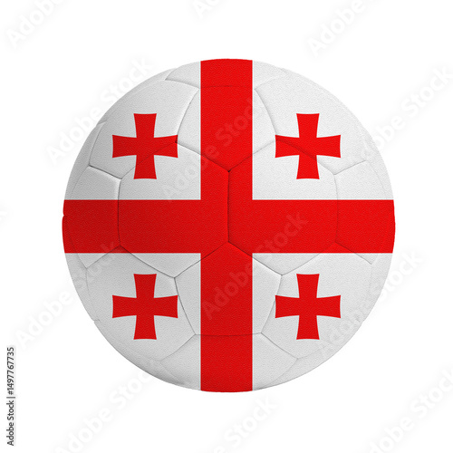 Soccer ball with flag of Georgia