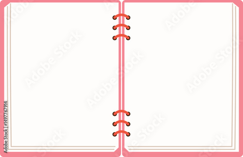 blank notebook with binder clip illustration