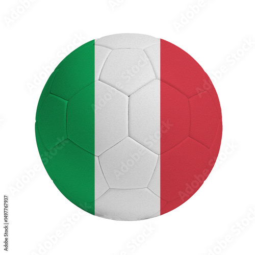 Soccer ball with flag of Italy