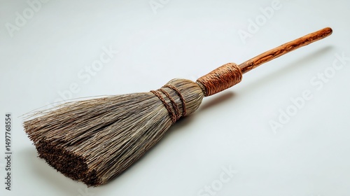 Handmade Broom Crafted from Natural Materials for Cleaning Purposes