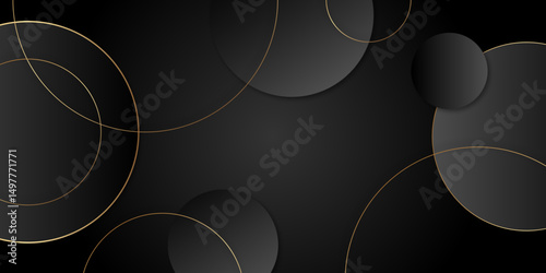 Luxury black gold abstract background. Vector illustration for presentation design. modern trendy gradient texture color for presentation design, flyer, social media cover, web banner, tech banner. 