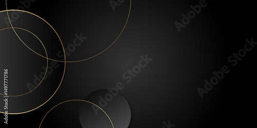 Luxury black gold abstract background. Vector illustration for presentation design. modern trendy gradient texture color for presentation design, flyer, social media cover, web banner, tech banner. 