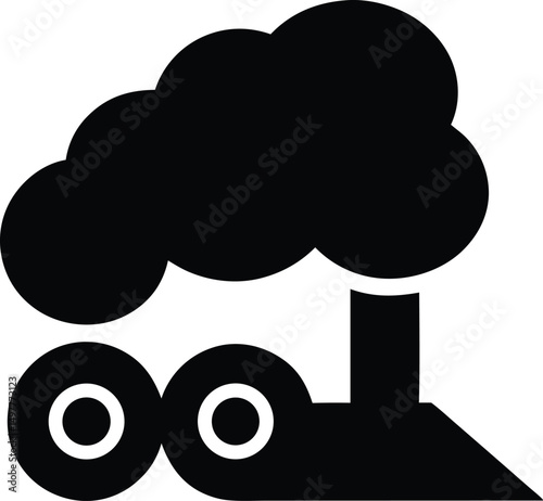 carbon emission reduction vector icon.Air pollution line icon, vector graphics, editable stroke icon, eps .