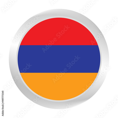 Free Download Flag of Armenia. Circle flag icon logo. Round flag. Flag icon. Standard color.  - GFXLoad