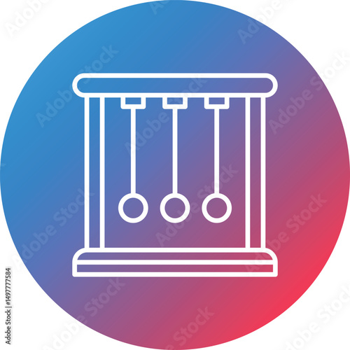 Cradle Line Gradient Circle Background Icon