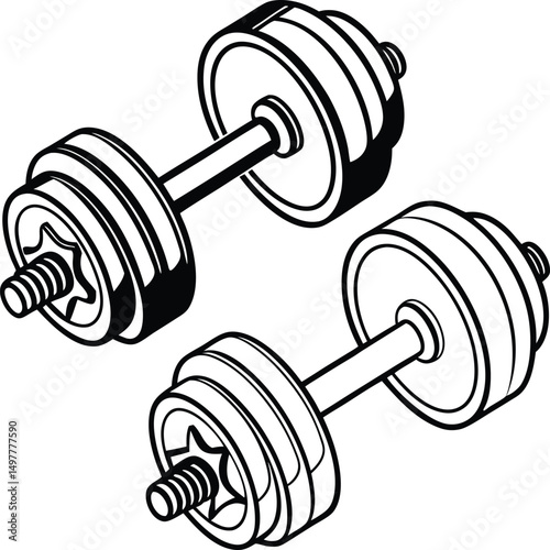 dumbbell isolated on white