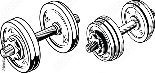 dumbbell isolated on white