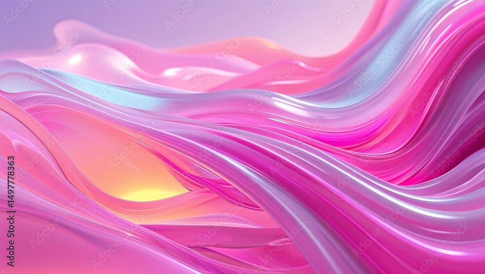 Fototapeta premium Abstract 3D Wavy Layers in Warm Earth Tones – Modern Minimal Background