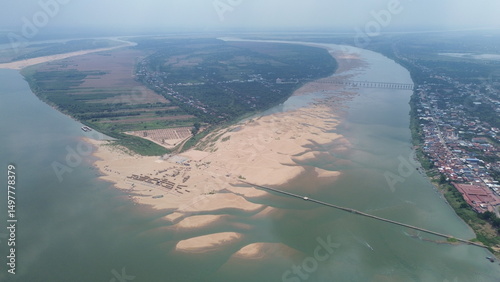 Photography World’s Longest Bamboo Bridge in Kampong Cham on Mekong river, Cambodia