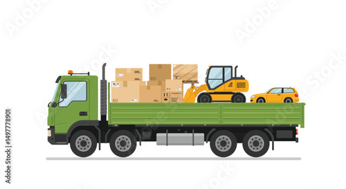 Delivery Truck with Cargo