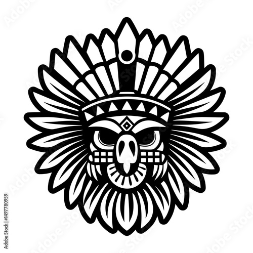 Eagle head icon in filled style