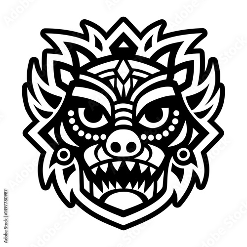A solid style icon of coyote