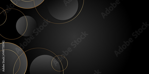 Luxury black gold abstract background. Vector illustration for presentation design. modern trendy gradient texture color for presentation design, flyer, social media cover, web banner, tech banner. 