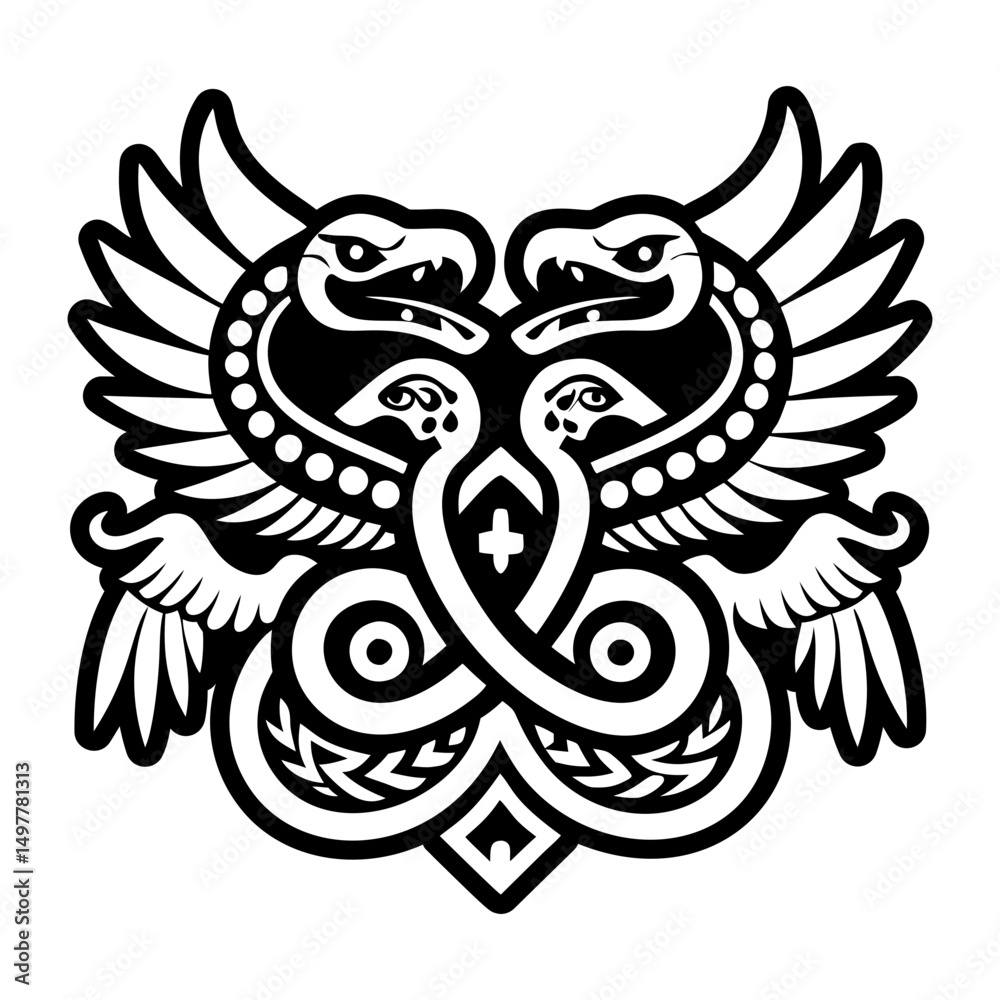 Obraz premium A solid style icon of serpent