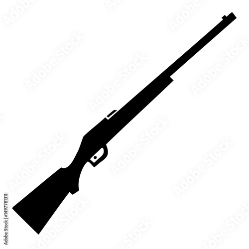 Wallpaper Mural Simple Rifle Icon Black Silhouette Isolated on Transparent Background Torontodigital.ca