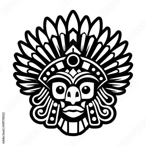 A solid style icon of headdress