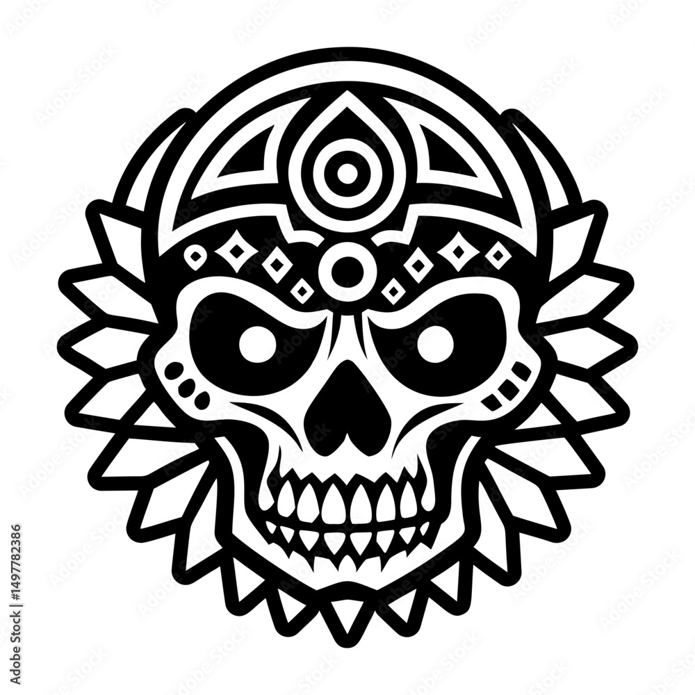 Fototapeta premium A glyph style icon of mictlan