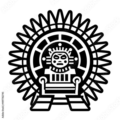 Solar disk icon in solid style