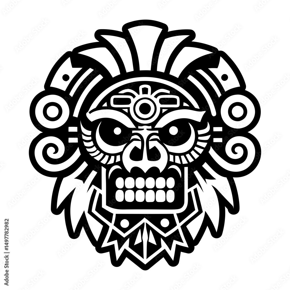 Fototapeta premium Mexican culture icon in solid style